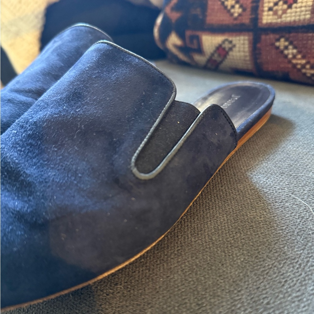 Jenni Kayne Dark Blue Suede Mules - Picture 5 of 9